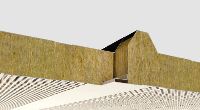 Acoustic roof sandwich panel